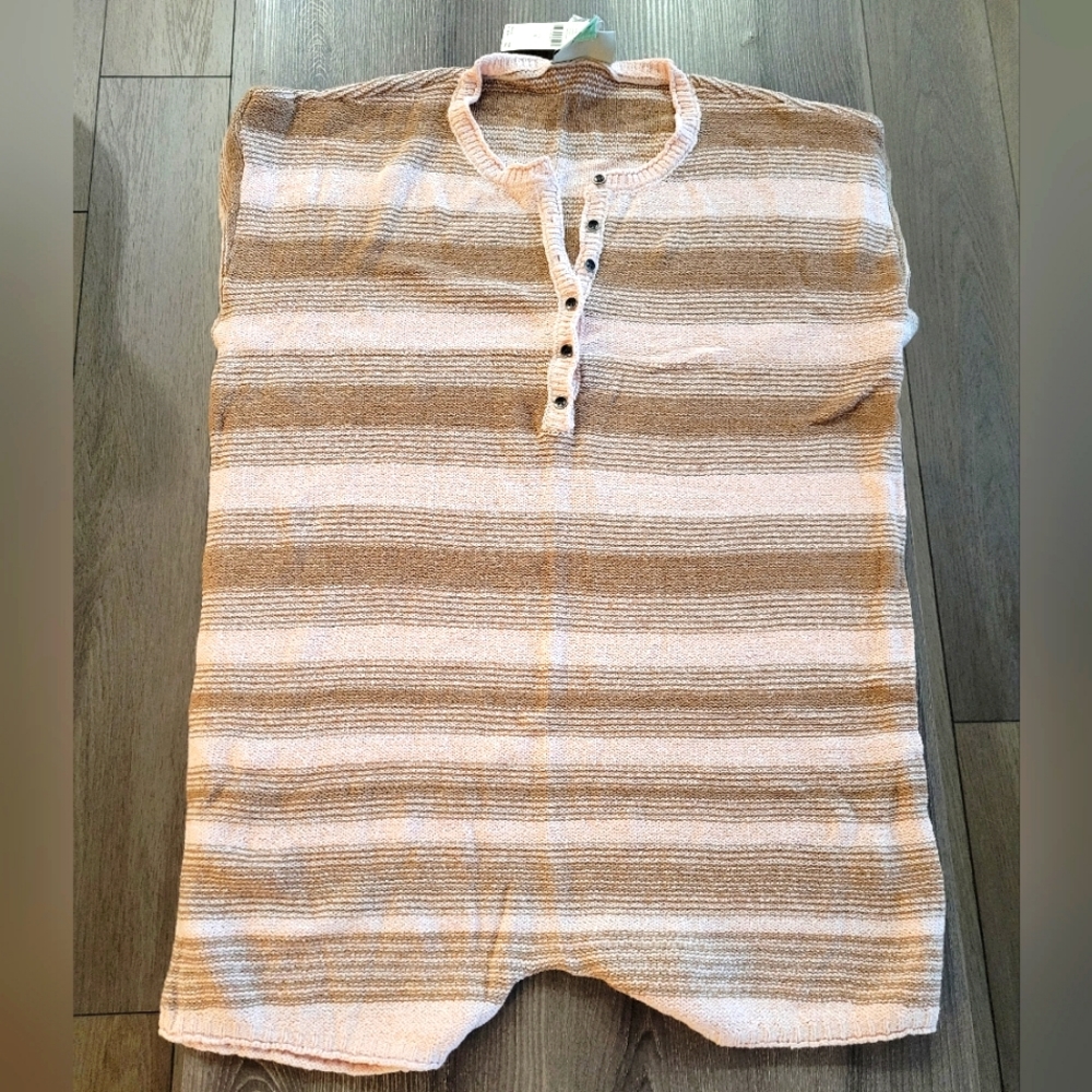 NWT Anthropologie Sat/Sun Jaden Knit Striped Romper XL - Picture 9 of 12